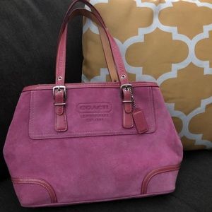 Coach Pink Suede Purse